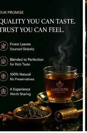 Quality promise visual for Gardens Arabian Tea