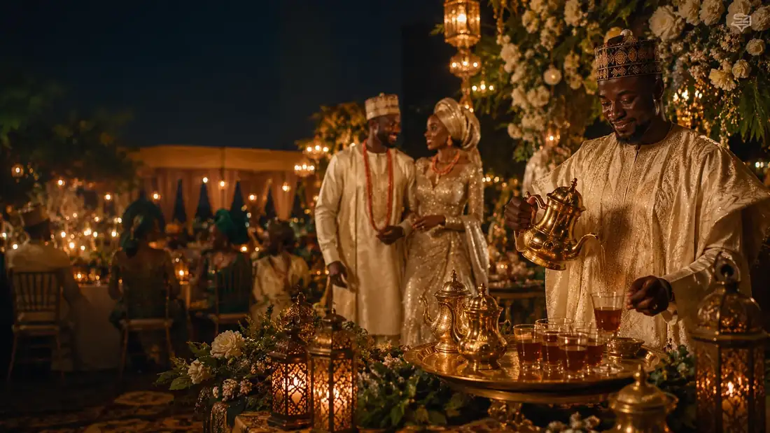 Luxury wedding tea service