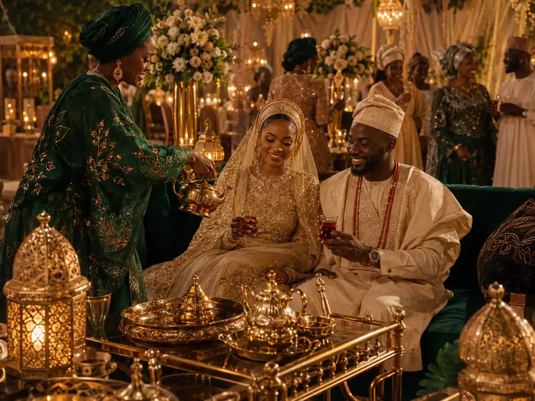Luxury Nigerian Arabian tea wedding service